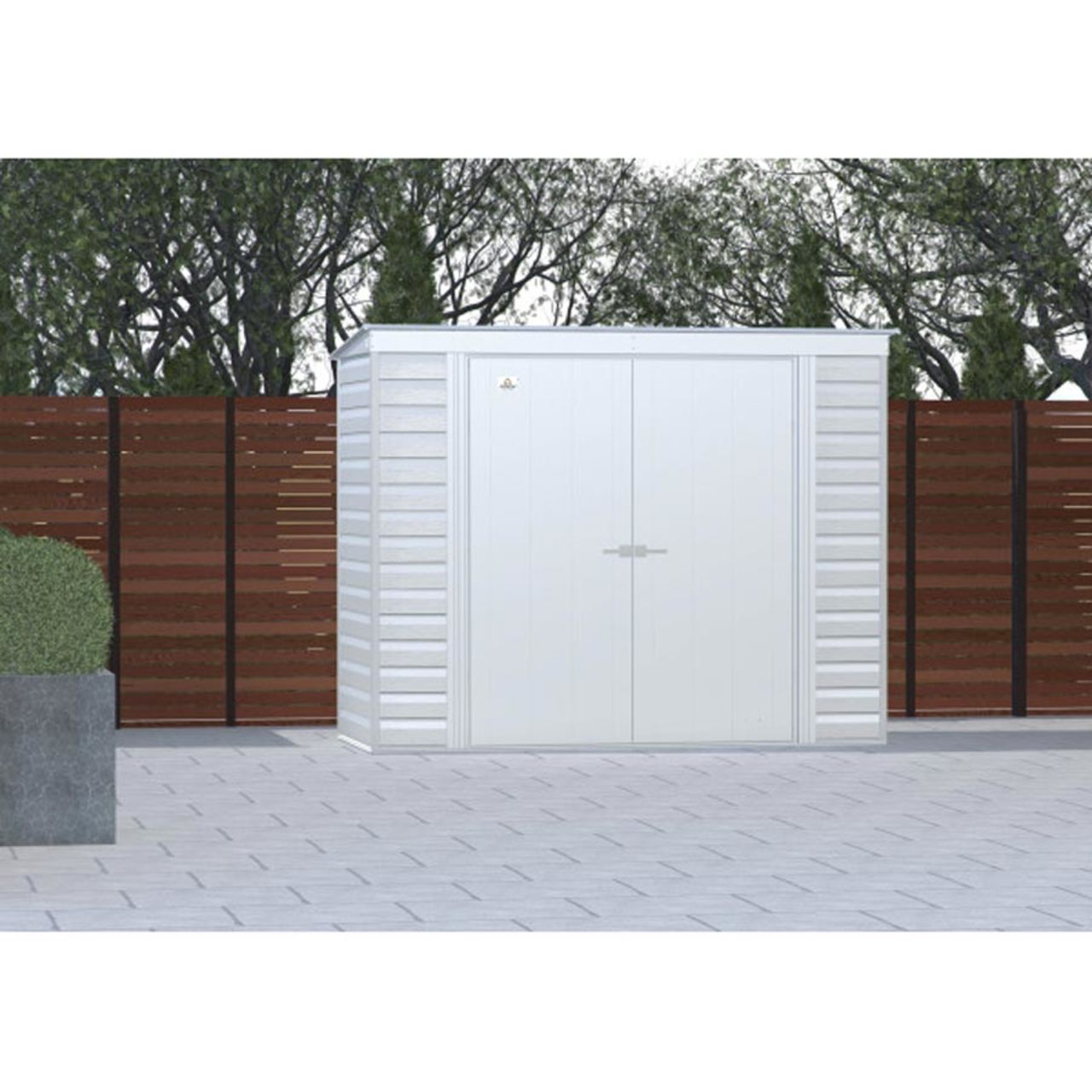 Arrow Select 8' x 4' Steel Storage Shed -  Flute Gray