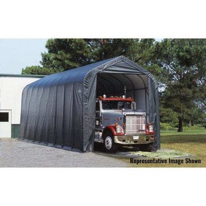 ShelterCoat 16 x  40 Garage With Peak Roof - Gray