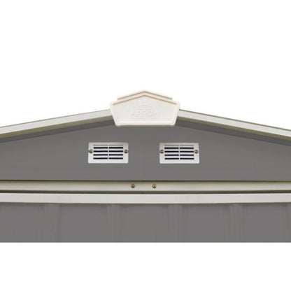 EZEE Low Gable - Galvanized Steel 6' x 5' Storage Shed - Charcoal/Cream