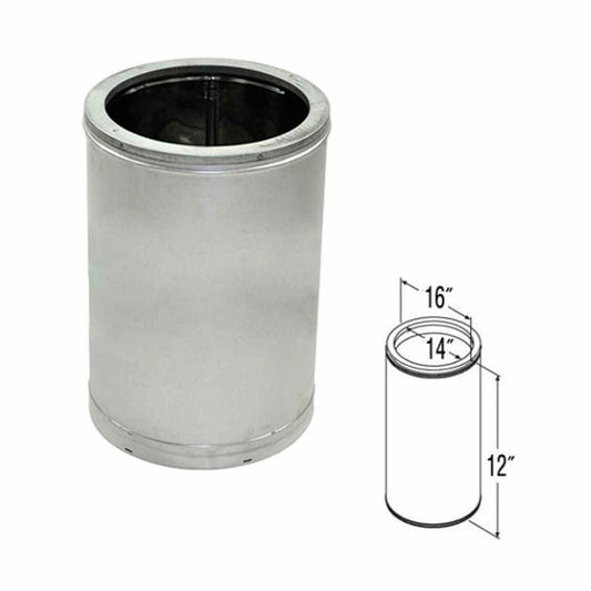 14" x 12" DuraTech Galvanized Chimney Pipe - 14DT-12