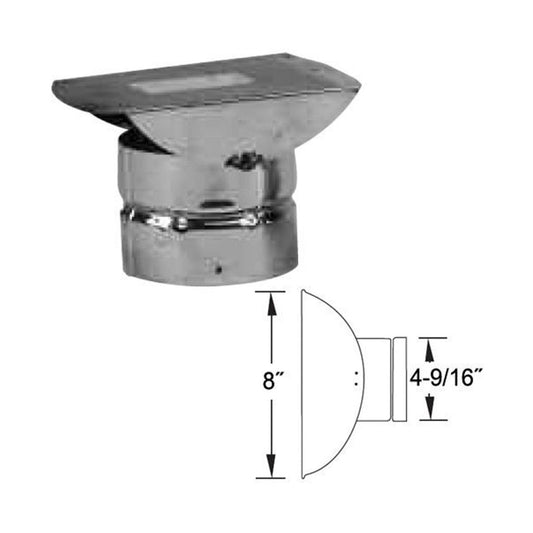 4" Selkirk VP Pellet Vent Pipe Horizontal Termination Round Cap - 4VP-HC