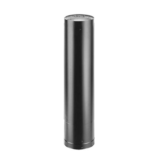 8" DVL 29" - 46" Double-Wall Telescoping Black Stove Pipe - 8DVL-46TA