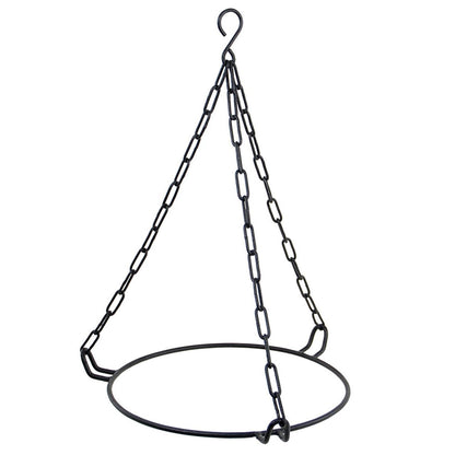 Crackle Glass Hanging Birdbath- Teal