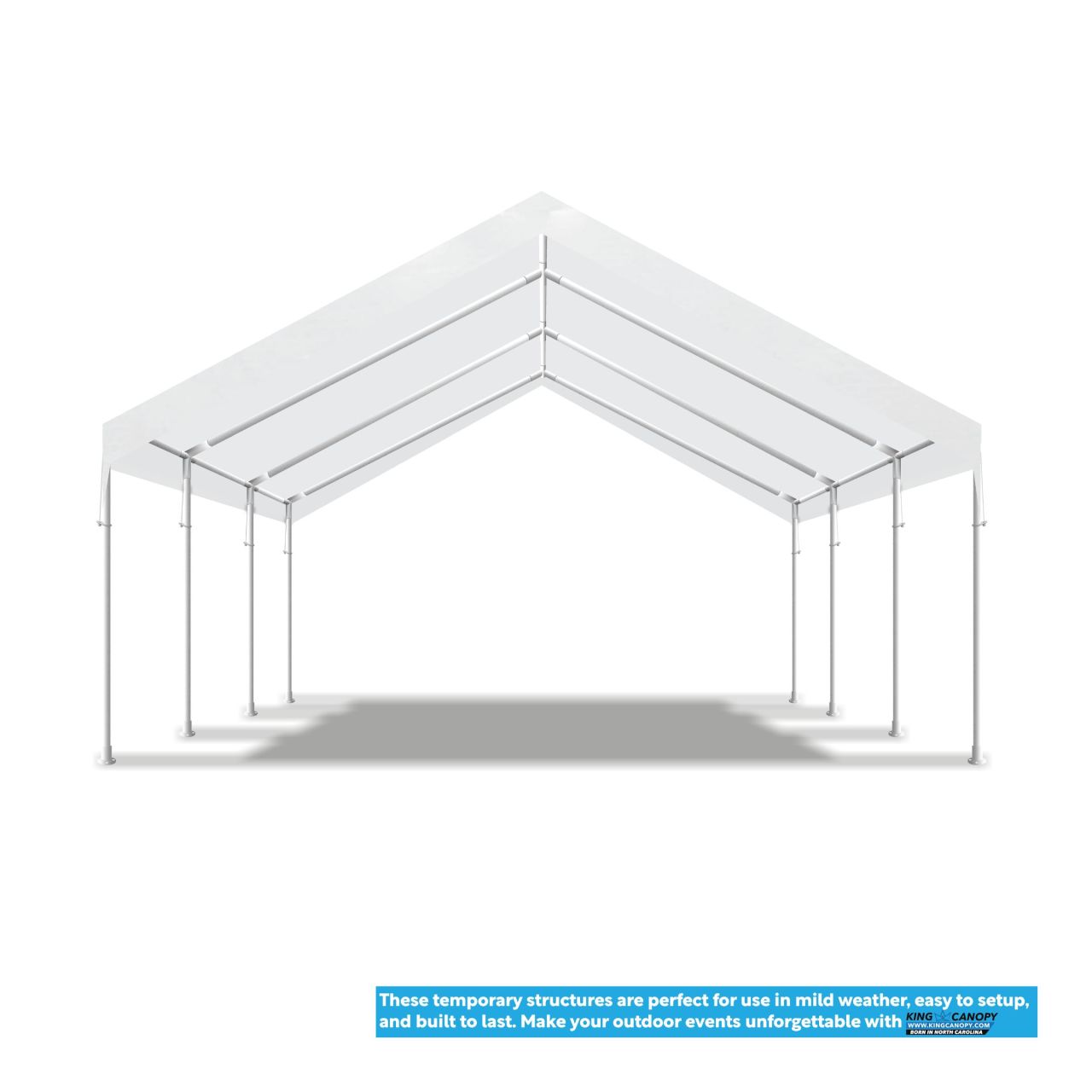 King Canopy  18' x 20' White Hercules 8 Leg Canopy