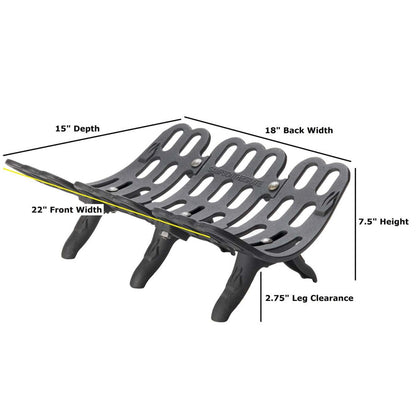 24" Sampson Fireplace Grate