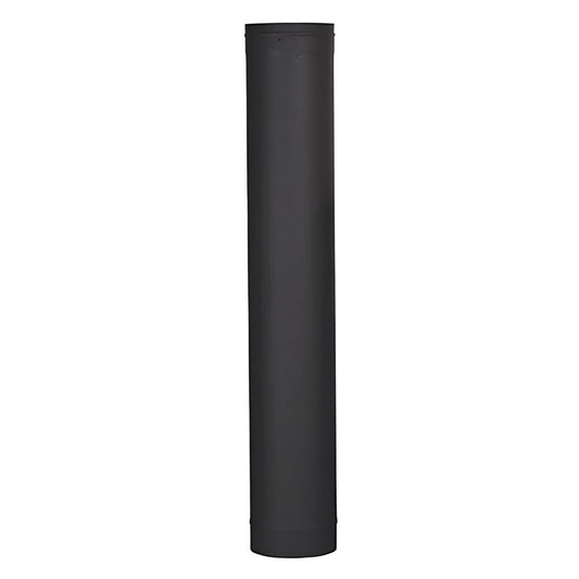 6" X 36" Ventis Single-Wall 22-Gauge Black Stove Pipe - VSB0636