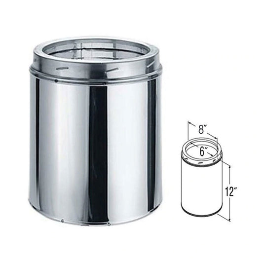 6" x 12" DuraTech Stainless Steel Chimney Pipe - 6DT-12SS