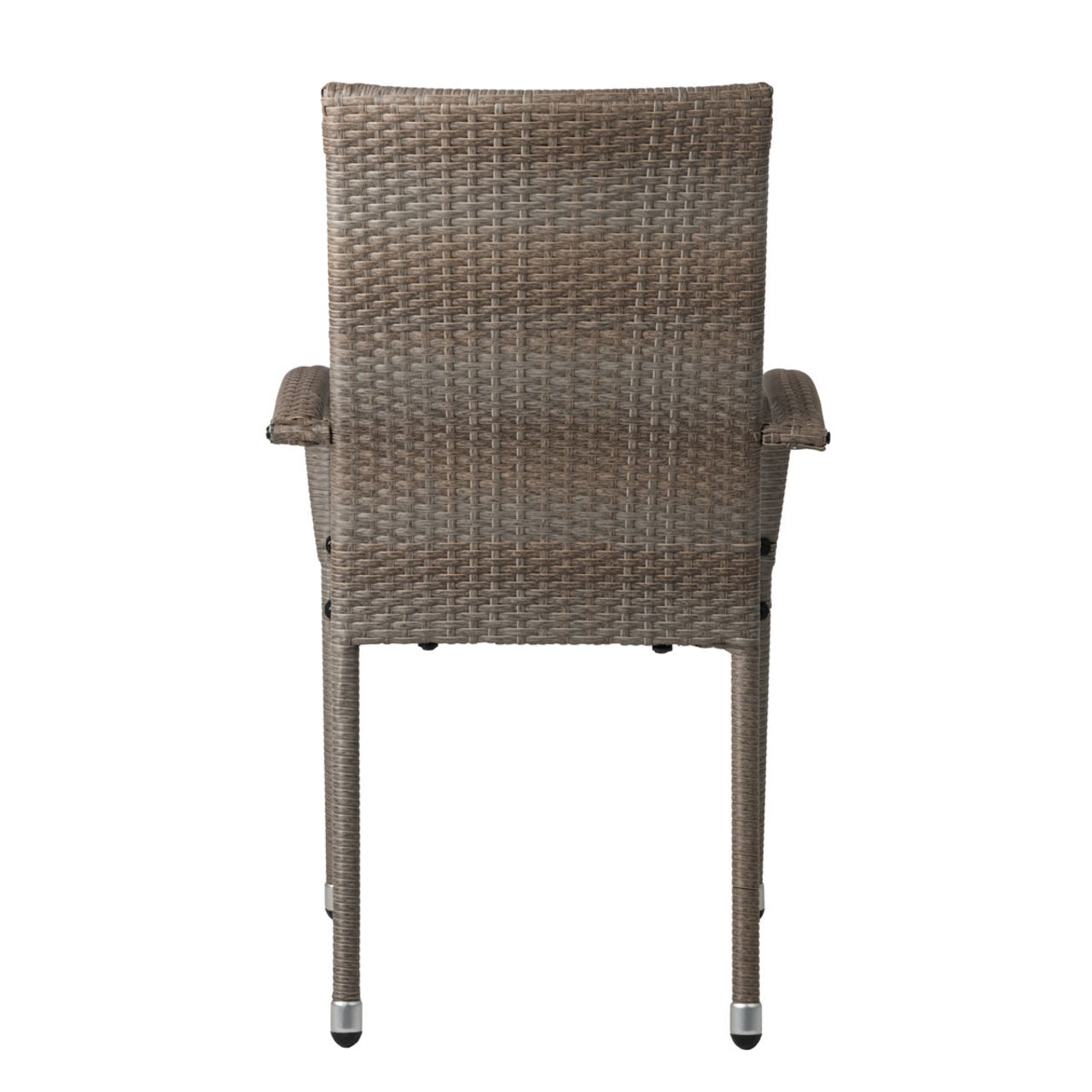 Fire Sense Weathered Gray Morgan Outdoor Wicker Stacking Chair - Set of 2 - 65254 (64529)