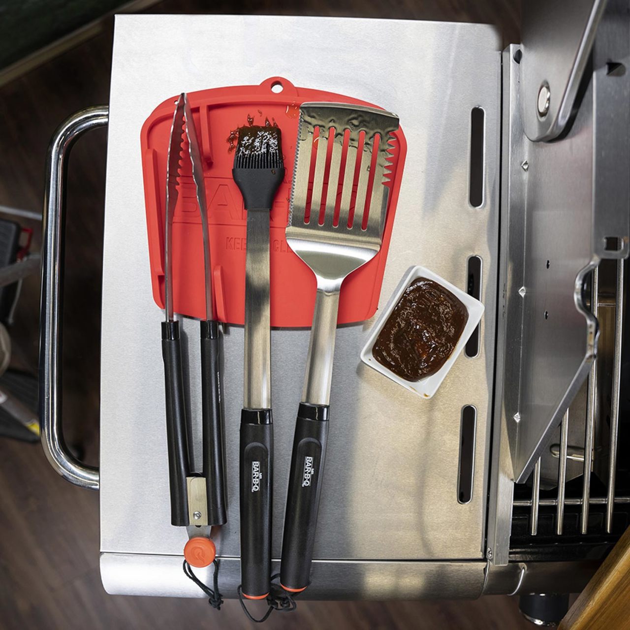 Red Silicone BBQ Tool Trivet