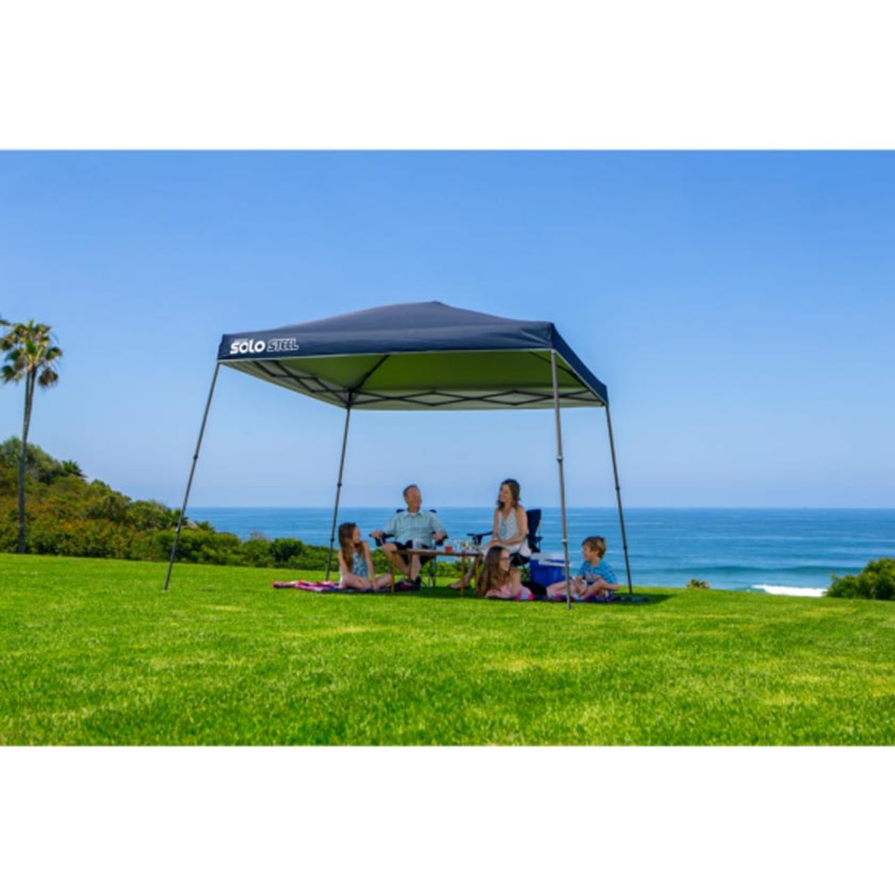 Solo Steel 90 11' x 11' Slant Leg Canopy - Midnight Blue