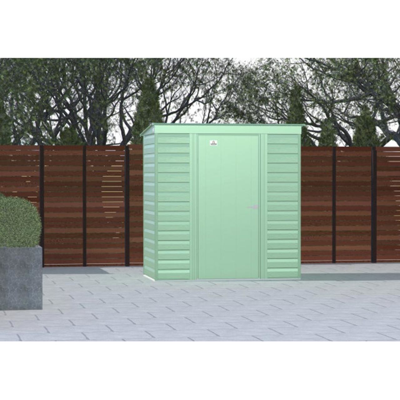 Arrow Select 6' x 4' Steel Storage Shed  -  Sage Green