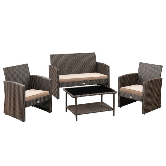 Fire Sense Ashville Wicker Patio Set - 63742