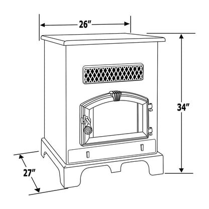 U.S. Stove Large Pellet Stove with Ash Pan