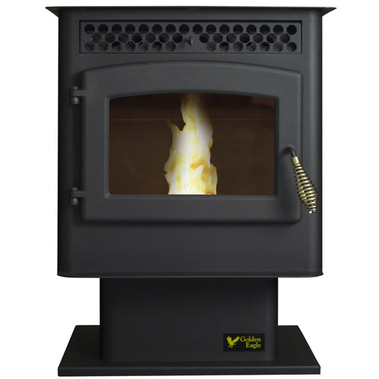 1,800 Sq. Ft. Black Pellet Stove with 45 lb Hopper
