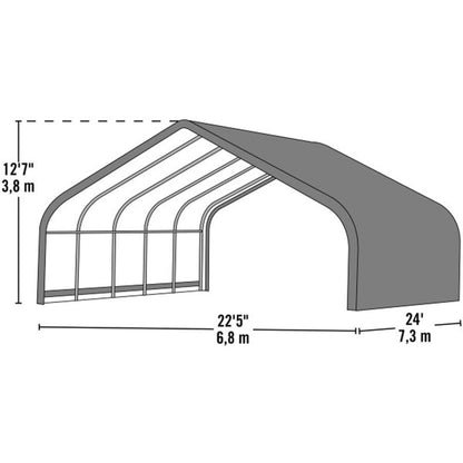 22' x 24' Green Run-In Shelter