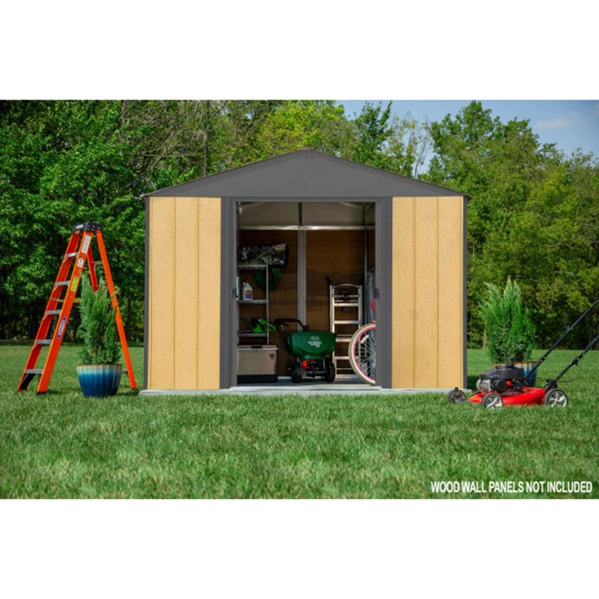 Ironwood 10' x 12' Galvanized Steel Hybrid Shed Kit - Anthracite