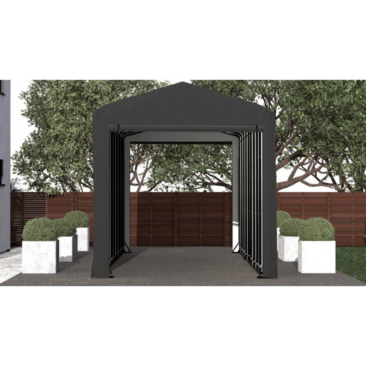 ShelterTube 14' x 40' x 16'  Wind & Snow-Load Rated Garage - Gray