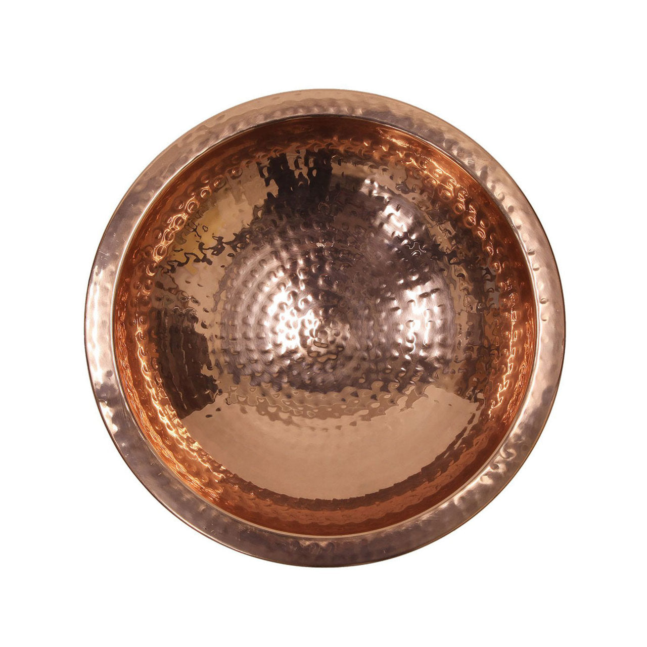 Hammered Copper Hanging Birdbath