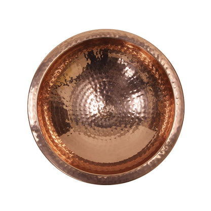 Hammered Copper Hanging Birdbath