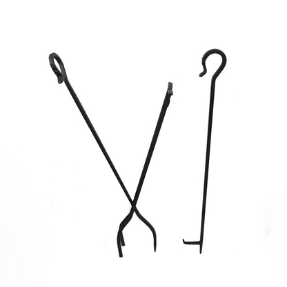Pilgrim 5 Piece Forged Hearth Fireplace Tools - Matte Black