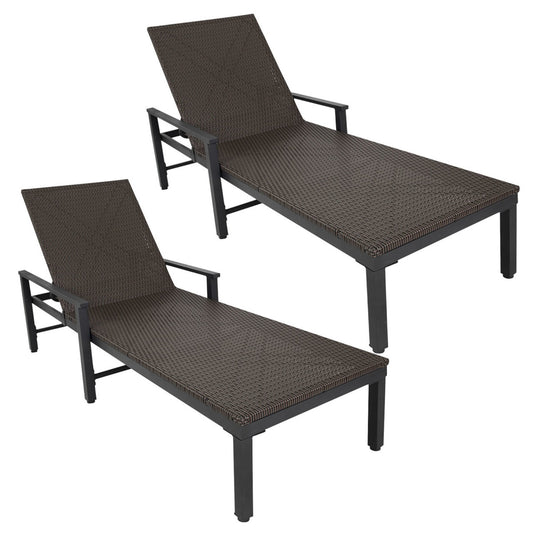 Fire Sense Biscayne Indoor-Outdoor Wicker Chaise Set of 2 - 65465