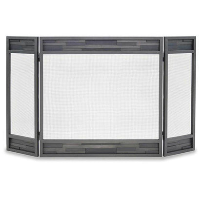 Pilgrim 50" x 30" Natural Iron Lanier Tri-Panel Fireplace Screen