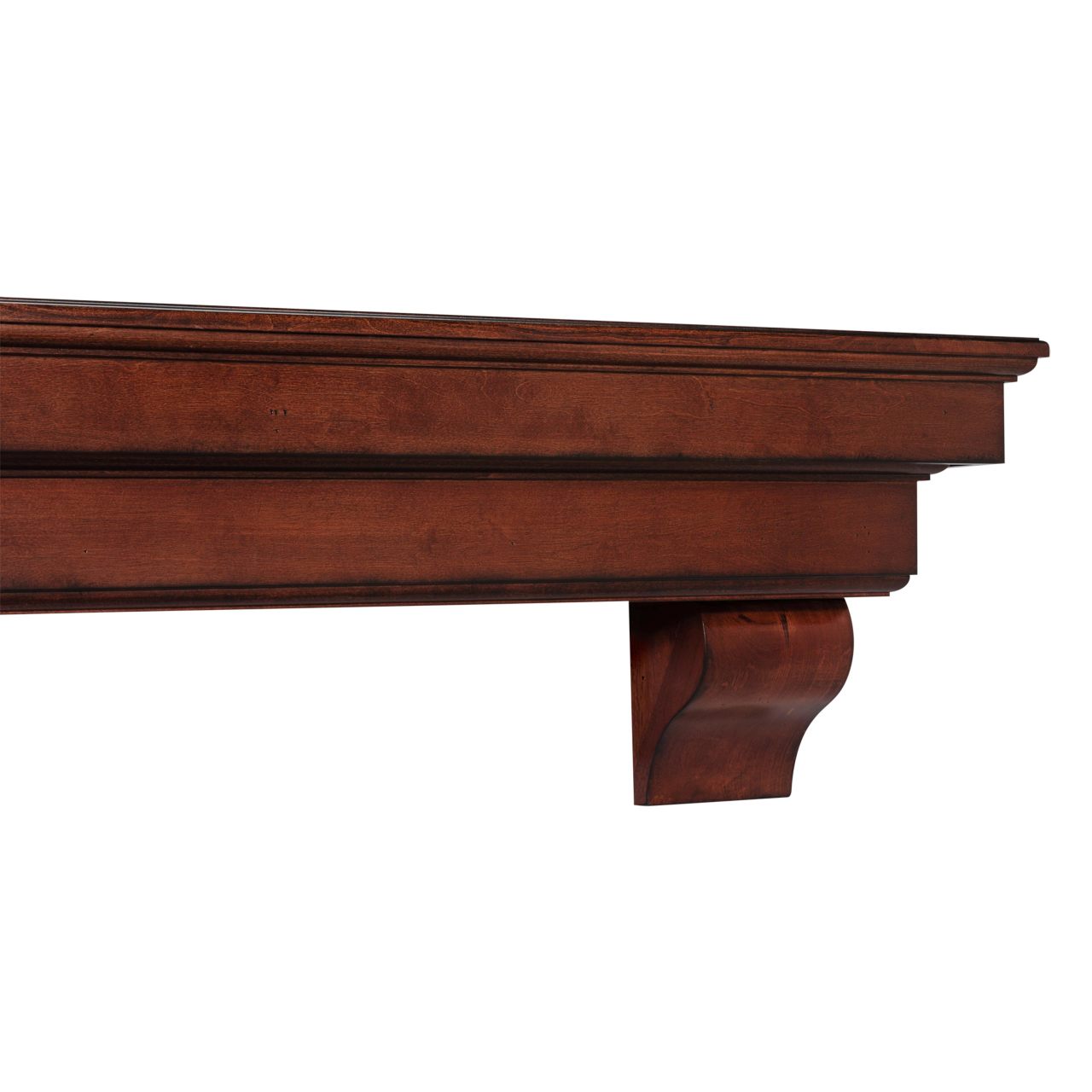 72" Auburn Distressed Cherry Finished Fireplace Shelf by Pearl Mantels