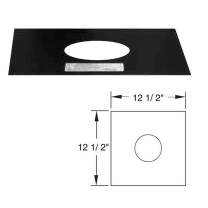 4" Selkirk VP Pellet Vent Pipe Black Trim Plate - 4VP-TP