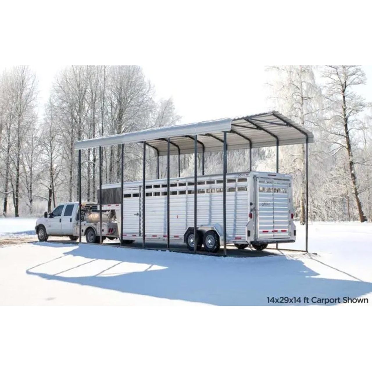 Arrow RV Carport 14 x 38 x 14 Ft. - Charcoal