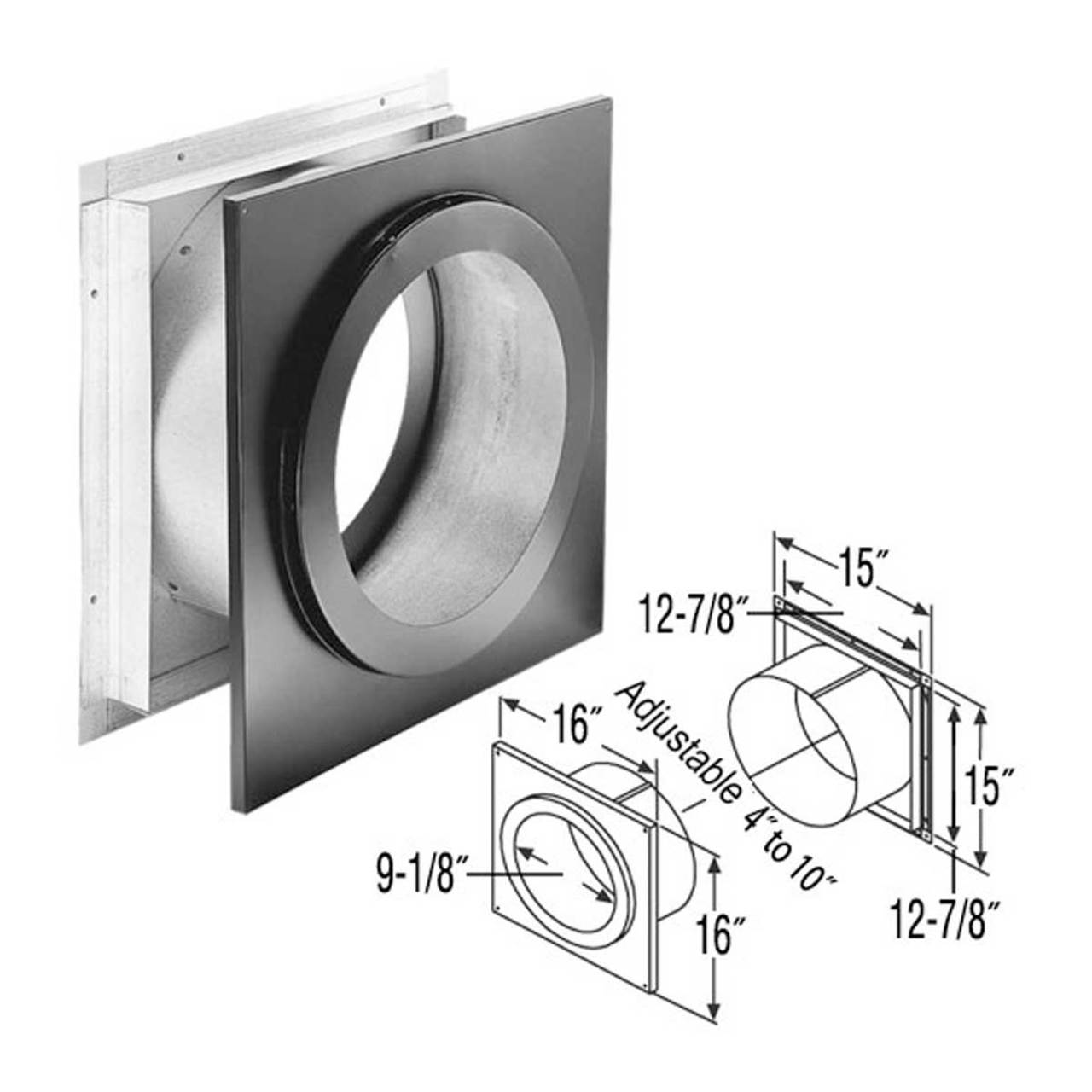 7" DuraTech Wall Thimble - 7DT-WT