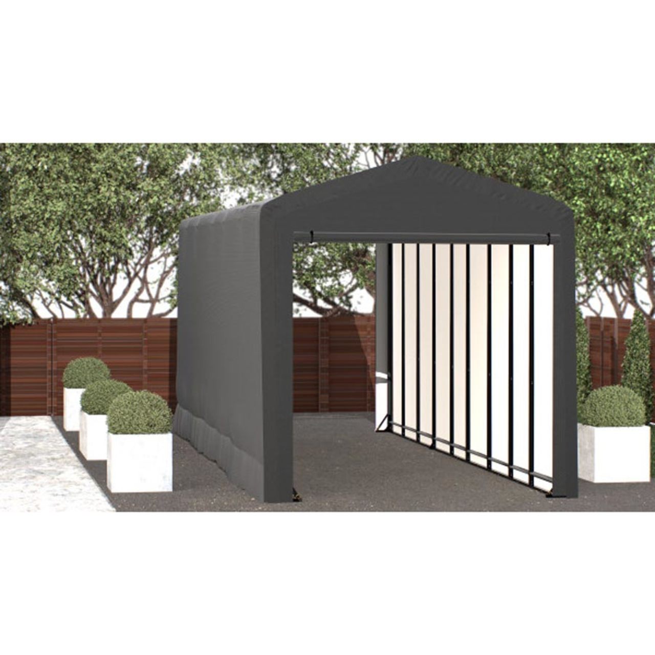 ShelterTube 14' x 40' x 16'  Wind & Snow-Load Rated Garage - Gray