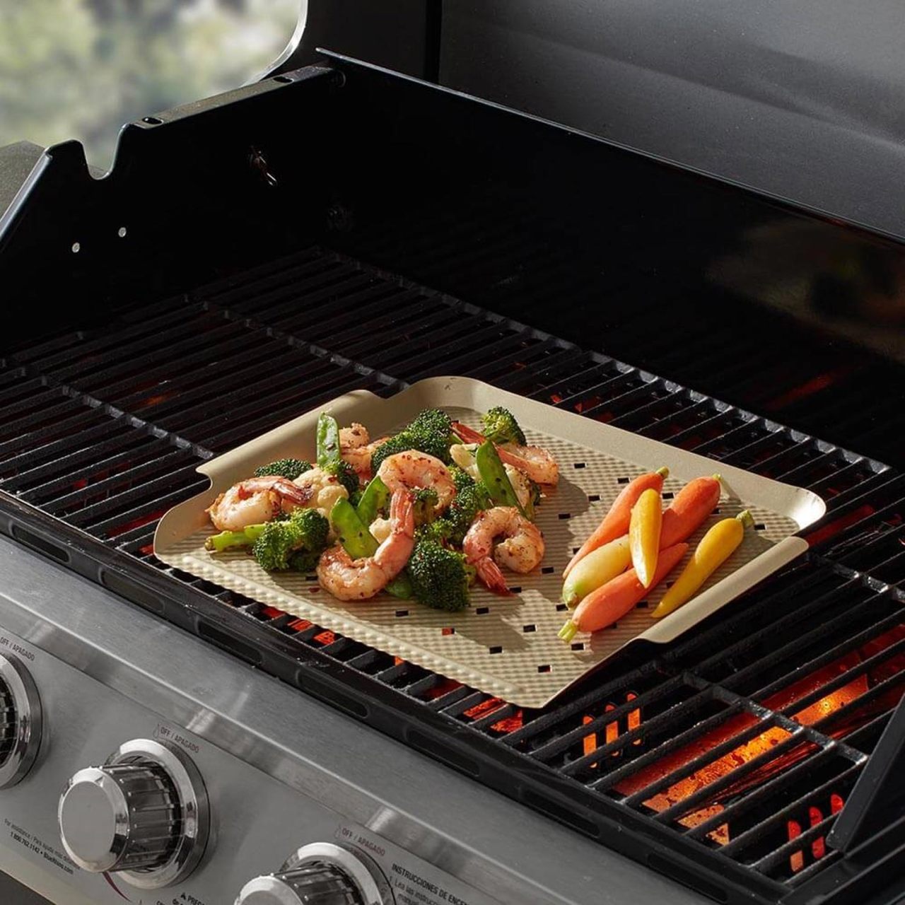 Non-Stick Vintage Gold Embossed 12" Grill Topper