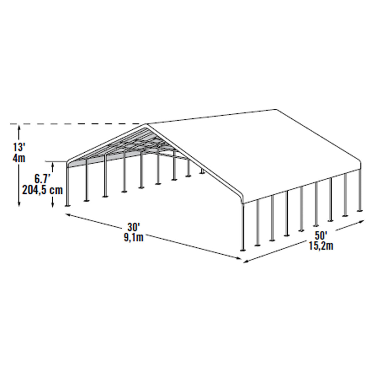 ShelterLogic 30' x 50' Ultra Max Big Country Canopy - 27774