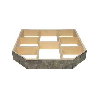 WoodEze Navajo Nero Double Cut 40" x 40" Hearth Pad Riser