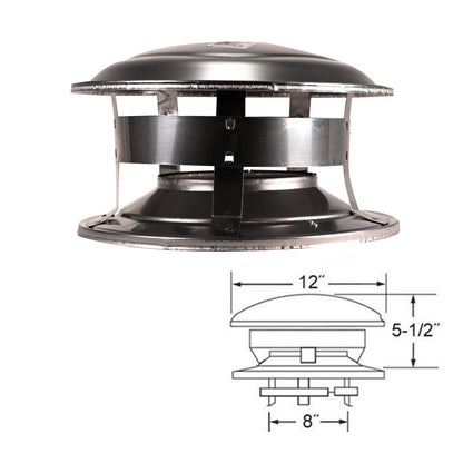 6" Selkirk Round Top Chimney Cap - 206800