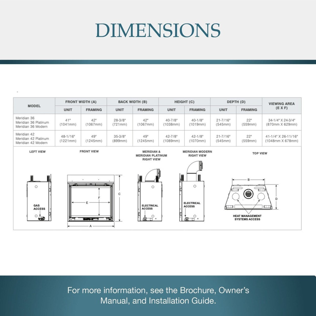 Majestic 42" Meridian Natural Gas Fireplace - MER42N