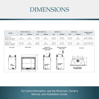 Majestic 42" Meridian Natural Gas Fireplace - MER42N