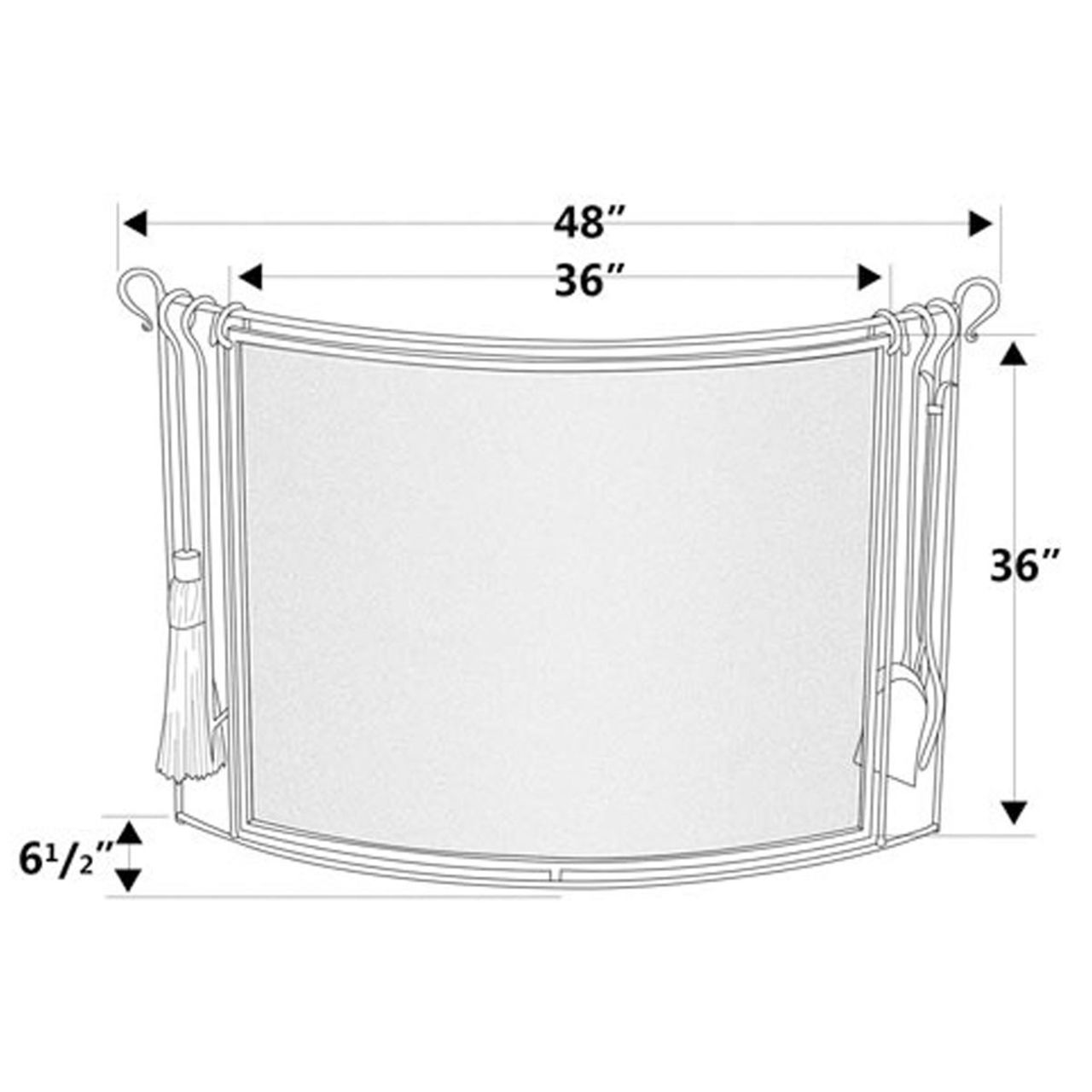 Pilgrim Bowed Screen with Tools - Vintag