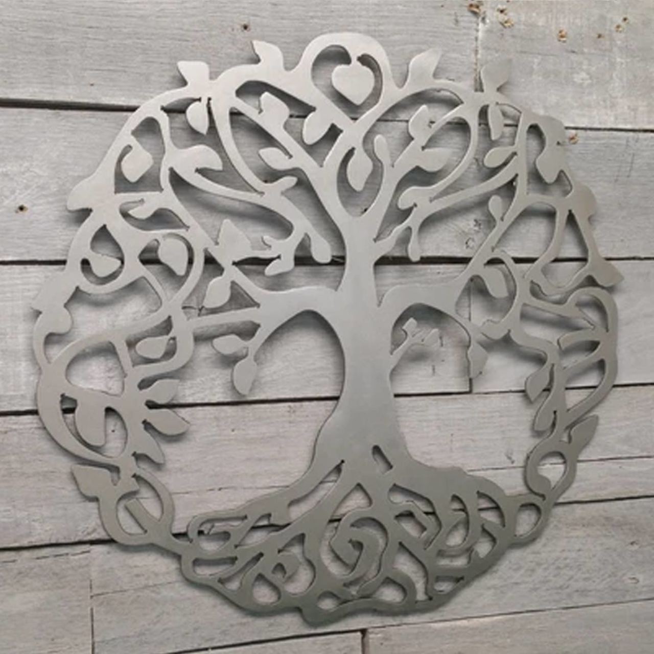 24" Decorative Metal Art - Tree of Life in Black