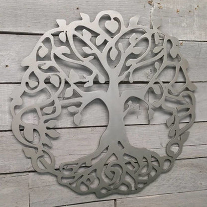 24" Decorative Metal Art - Tree of Life in Black