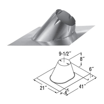 7'' DuraTech 19/12 - 24/12 Adjustable Roof Flashing - 7DT-F24