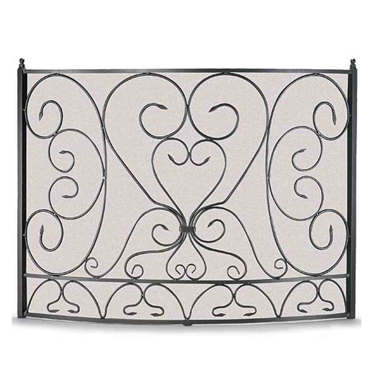 Pilgrim Shakespeare's Garden Bowed Fireplace Screen - Graphite