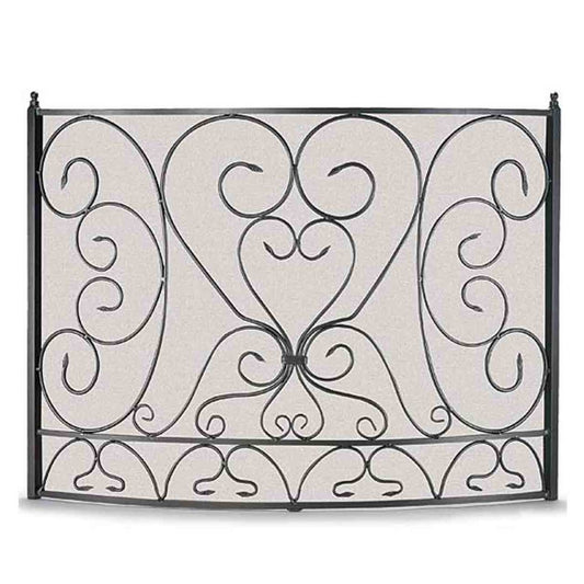 Pilgrim Shakespeare's Garden Bowed Fireplace Screen - Graphite
