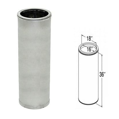 16" x 36" DuraTech Galvanized Chimney Pipe - 16DT-36
