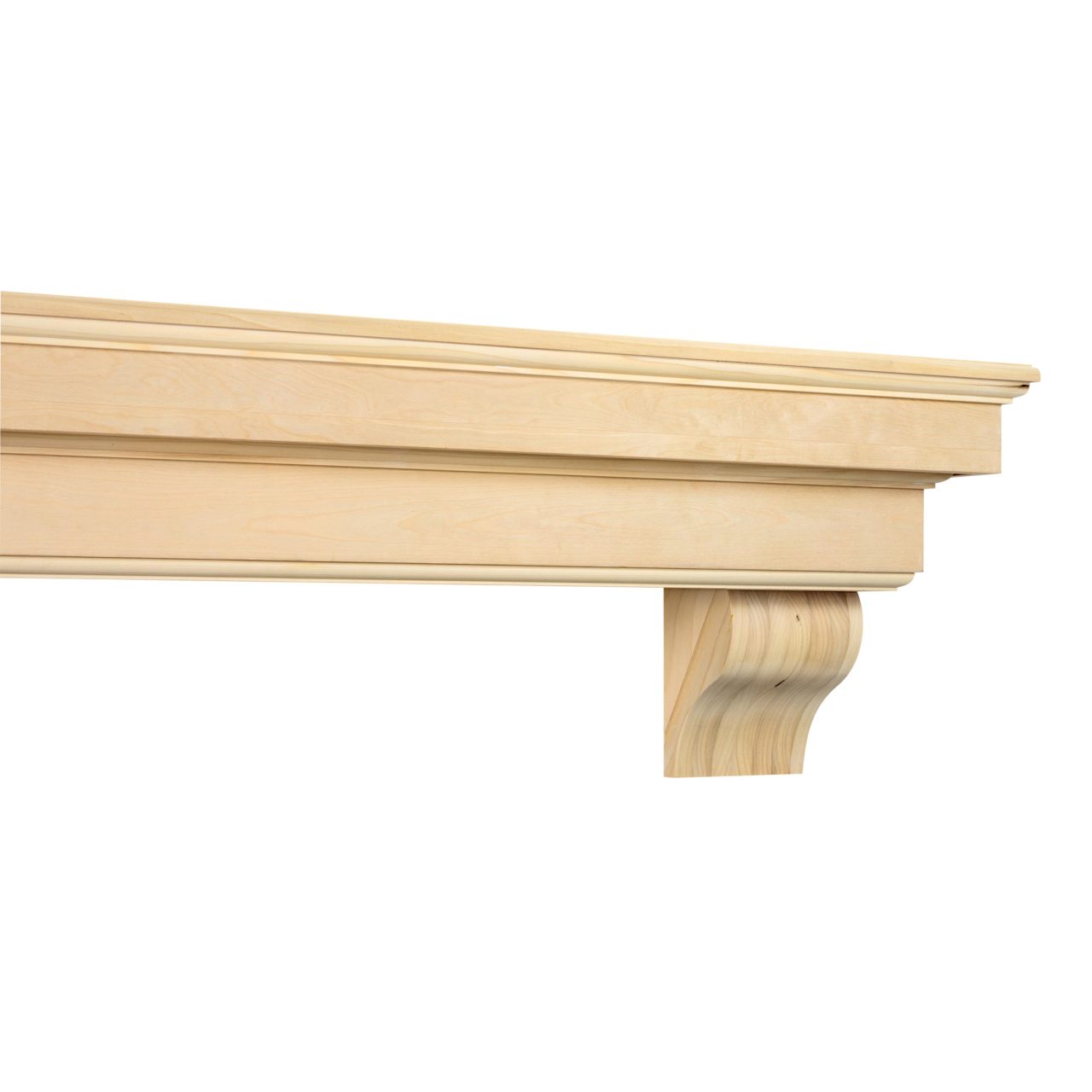 60" Auburn Unfinished Fireplace Shelf by Pearl Mantels
