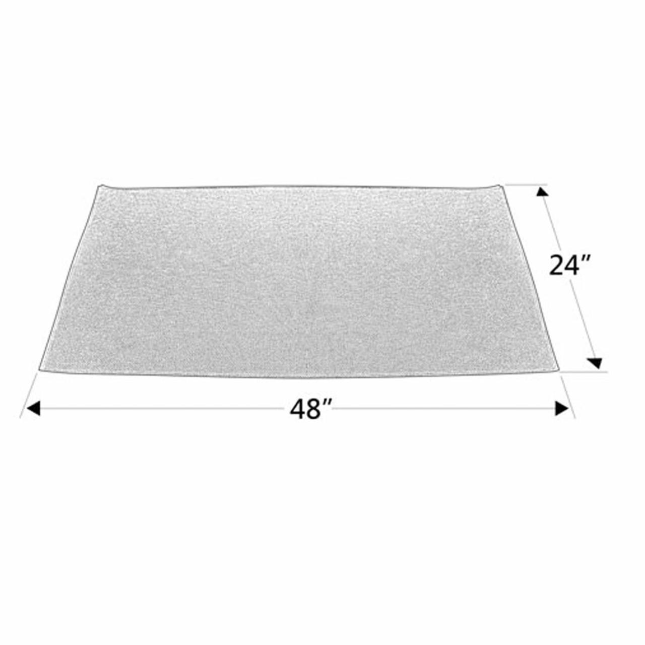 4' Rectangle Brown Guardian Fireplace Rug