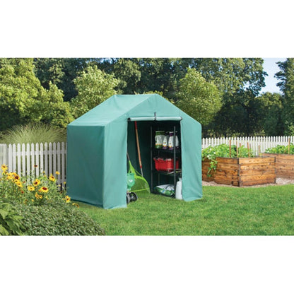 6' x 4' x 6' Green Garden Shed
