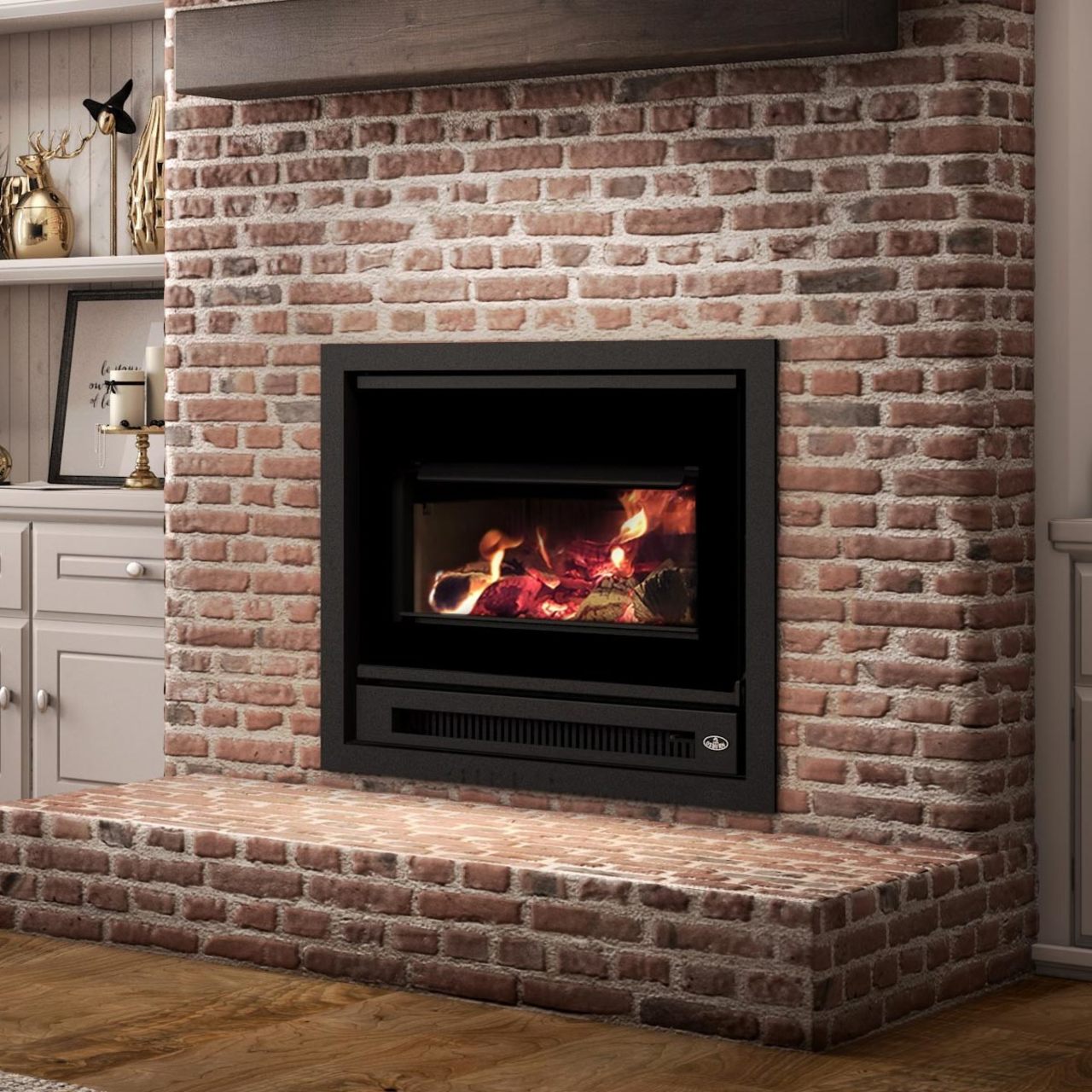 Osburn Inspire-I 2000 Black Wood Burning Fireplace Insert. Heats up to 2,100 sq ft - OBO2045
