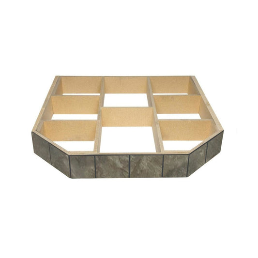 WoodEze Navajo Nero Double Cut 48" x 48" Hearth Pad Riser
