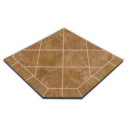 Bianco Brown 40" x 40" Single Cut Corner Hearth Pad